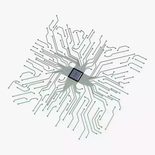 Electronic circuit v 3 3D model
