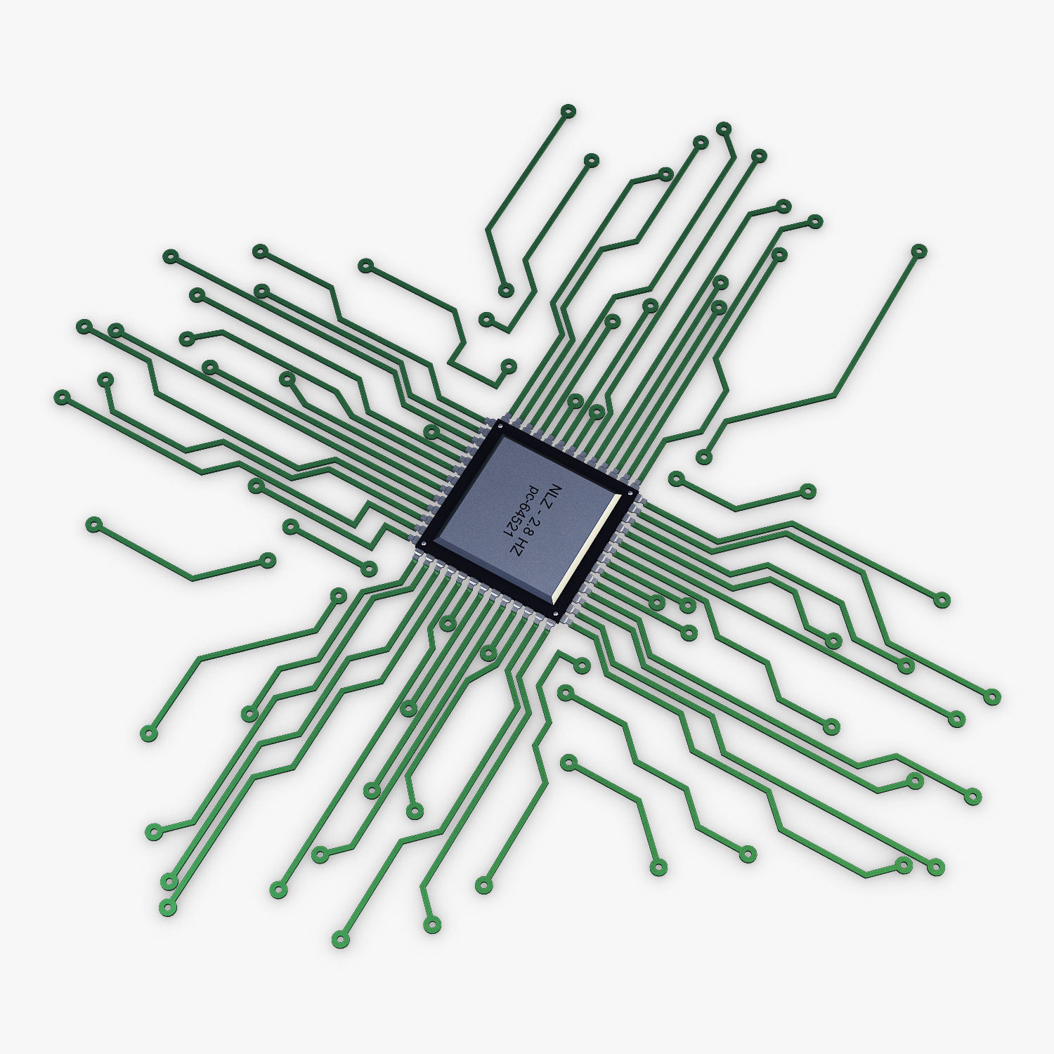 Electronic circuit v 4 3D model_2