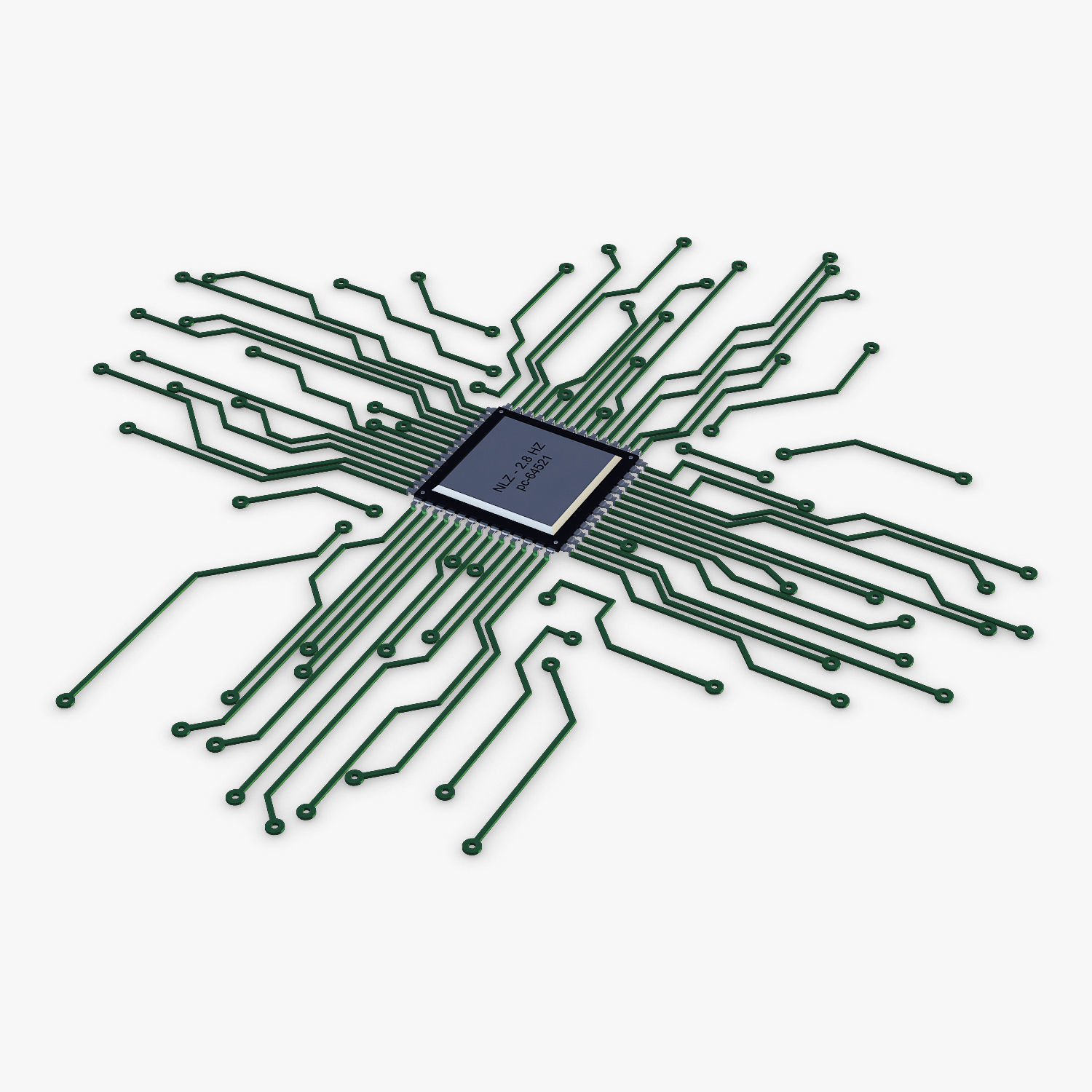 Electronic circuit v 4 3D model_1