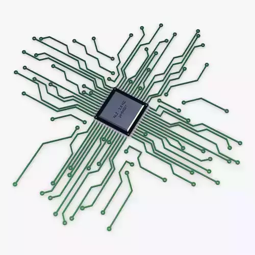Electronic circuit v 4 3D model
