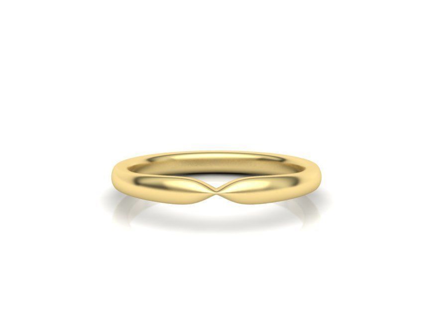 Wedding Set  Band and Solitaire Engagement ring 3d model 3D print model_9