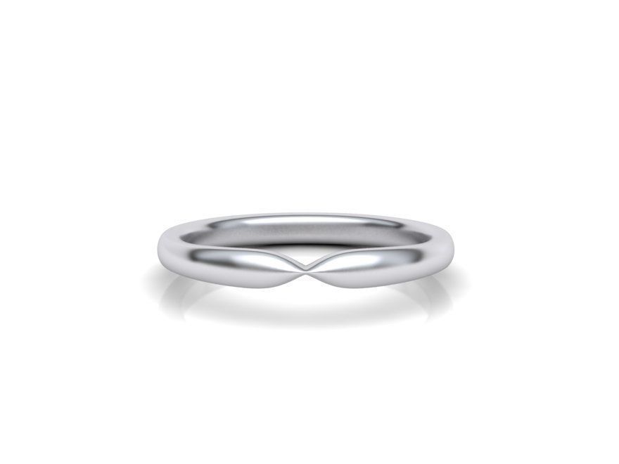 Wedding Set  Band and Solitaire Engagement ring 3d model 3D print model_10