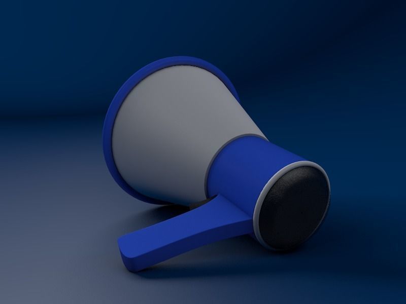 Megaphone Free 3D model_1