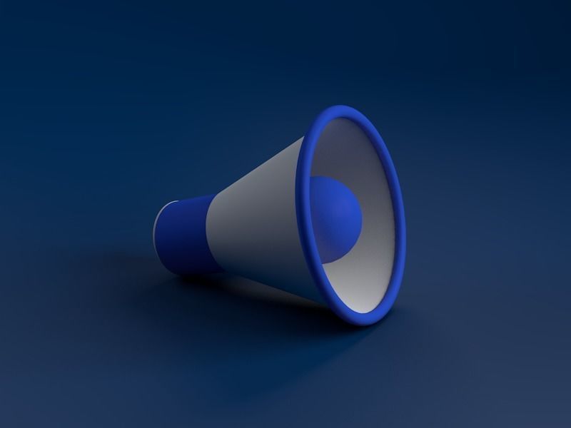 Megaphone Free 3D model_2