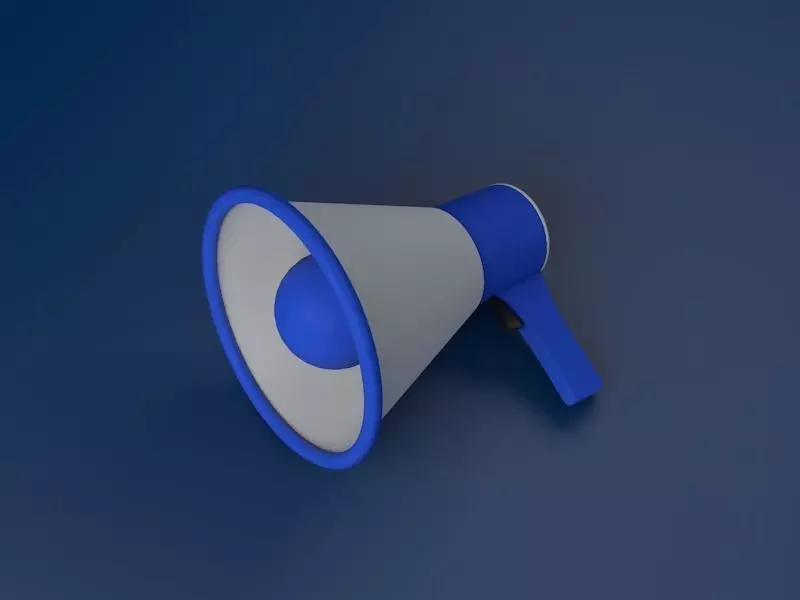 Megaphone Free 3D model_0