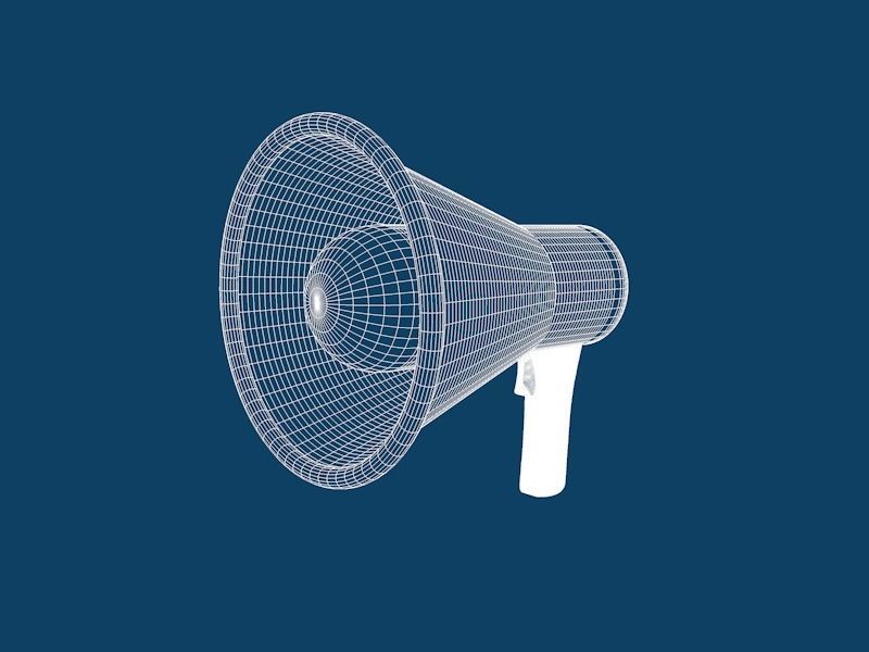 Megaphone Free 3D model_4