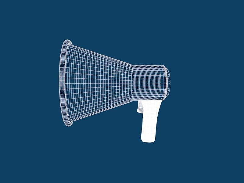 Megaphone Free 3D model_3