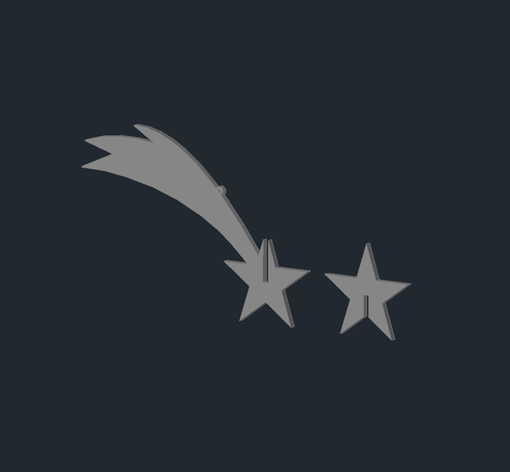 Stella Cometa Natale download file digitale stl star Christmas 3D print model_2