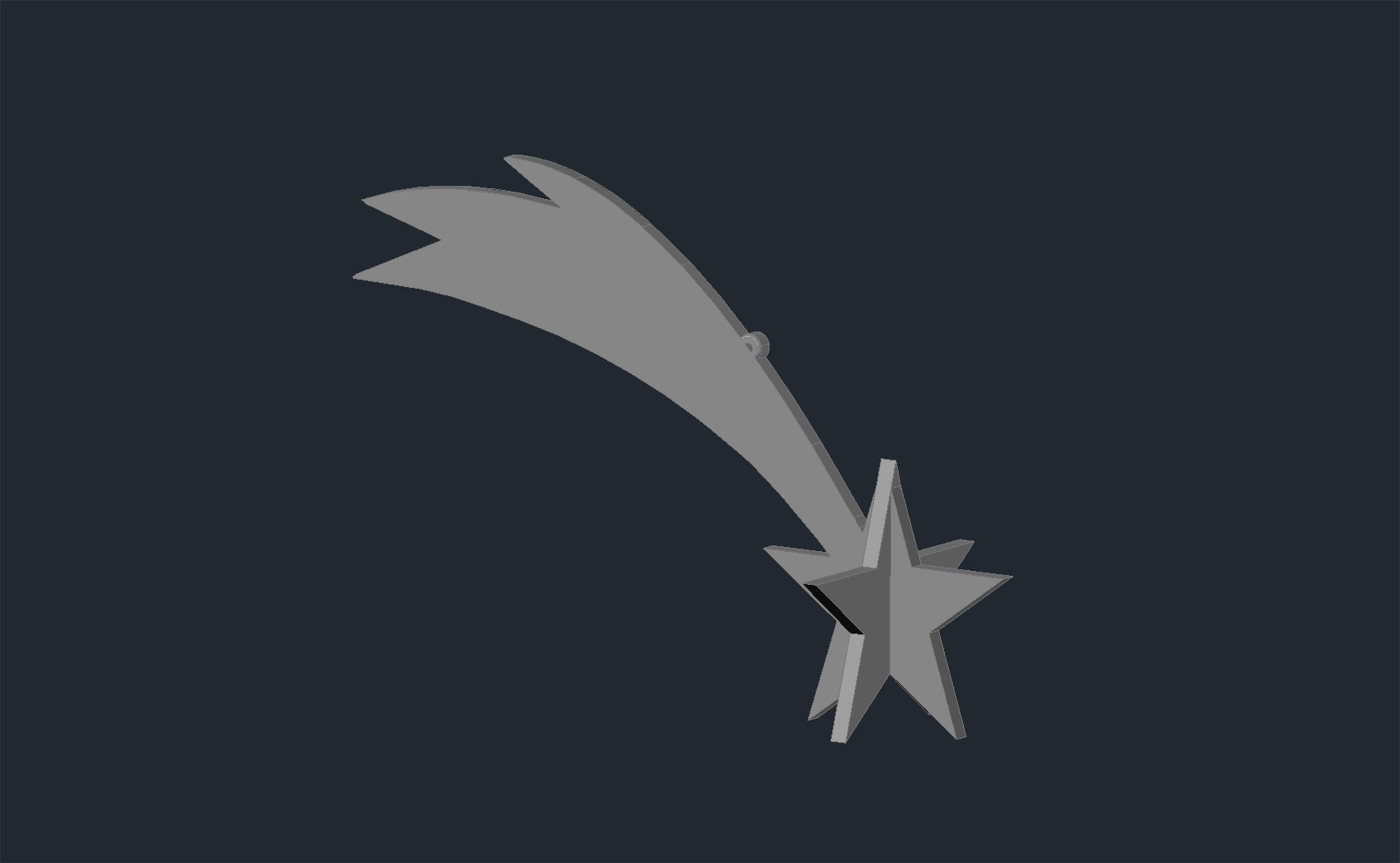 Stella Cometa Natale download file digitale stl star Christmas 3D print model_4