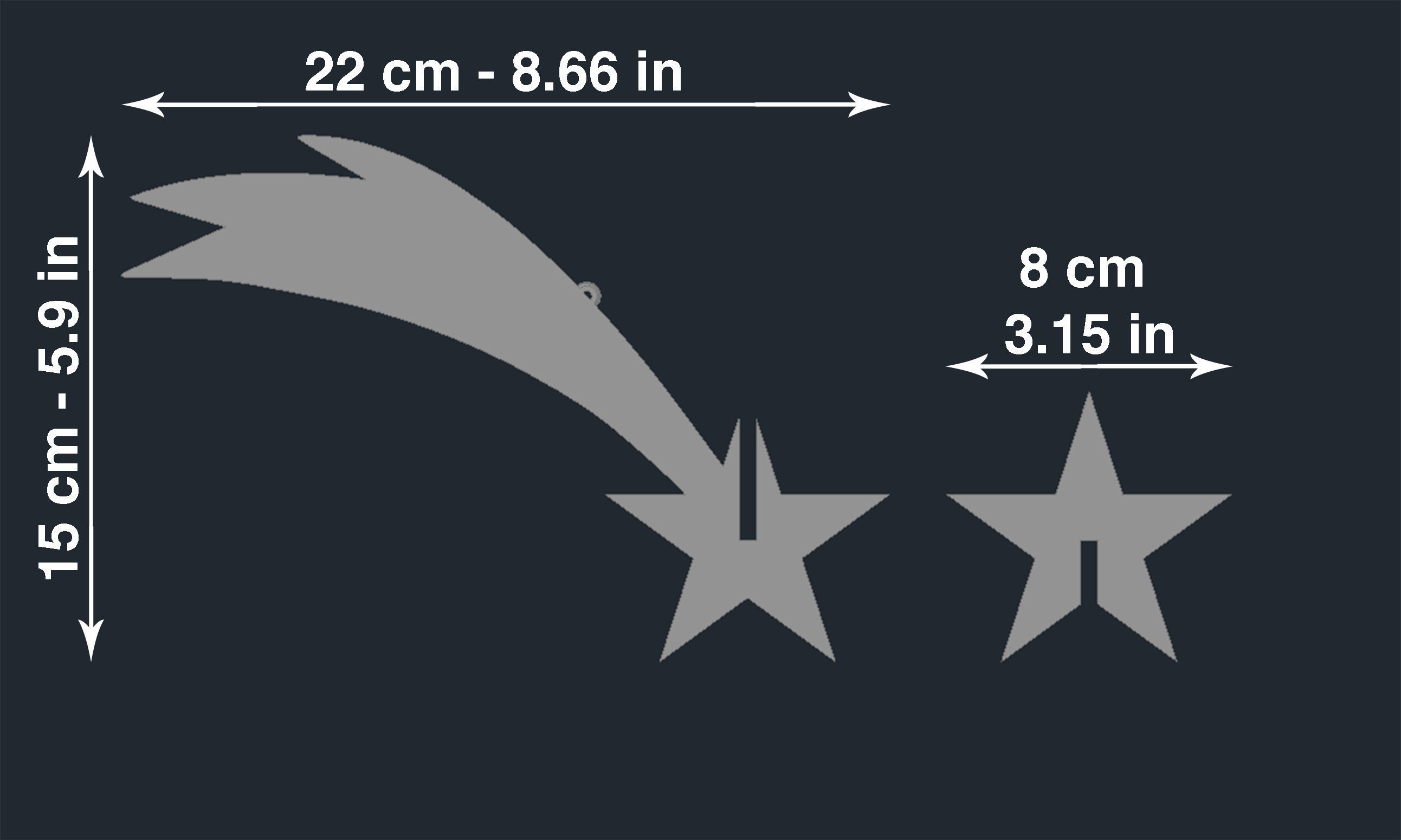Stella Cometa Natale download file digitale stl star Christmas 3D print model_3