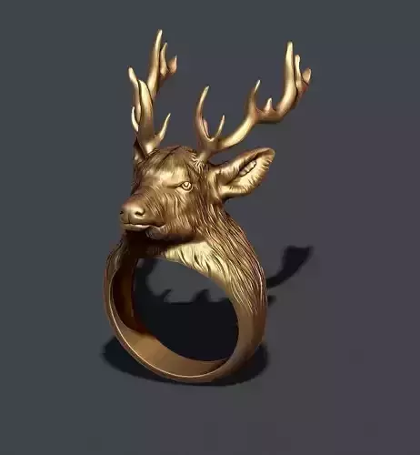 Deer ring 3D print model