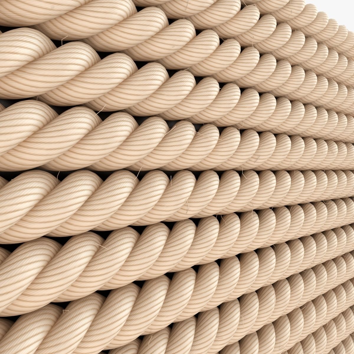 Rope Decoration Wall 3D model CGTrader