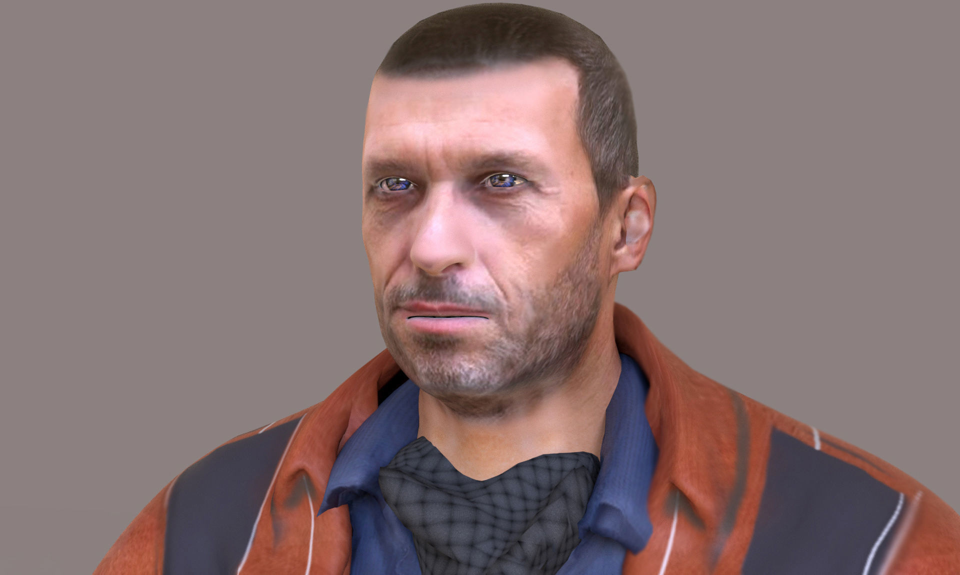 Realistic Cowboy Low-poly 3D model_3
