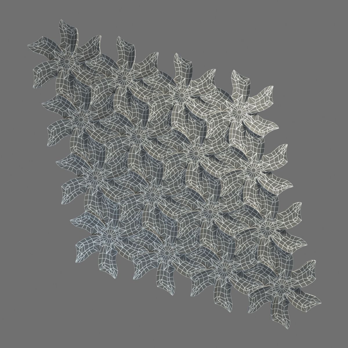 3d Tiles Kaza Concrete - Petal 3D model_4