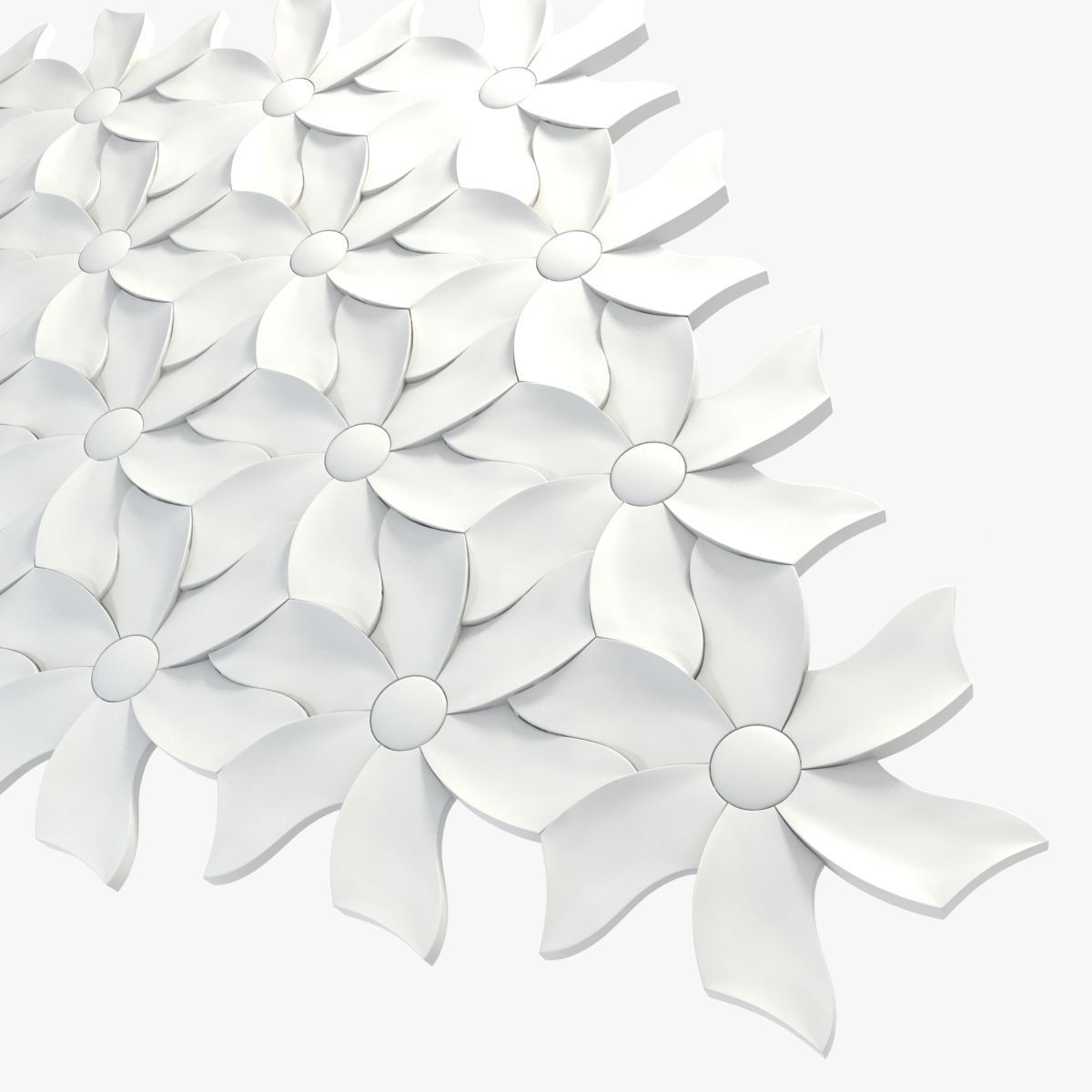 3d Tiles Kaza Concrete - Petal 3D model_6