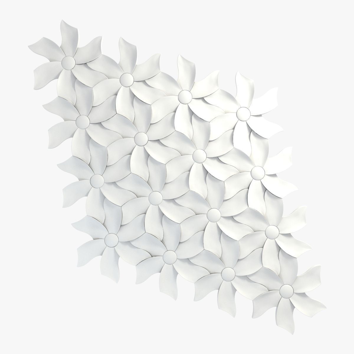 3d Tiles Kaza Concrete - Petal 3D model_1