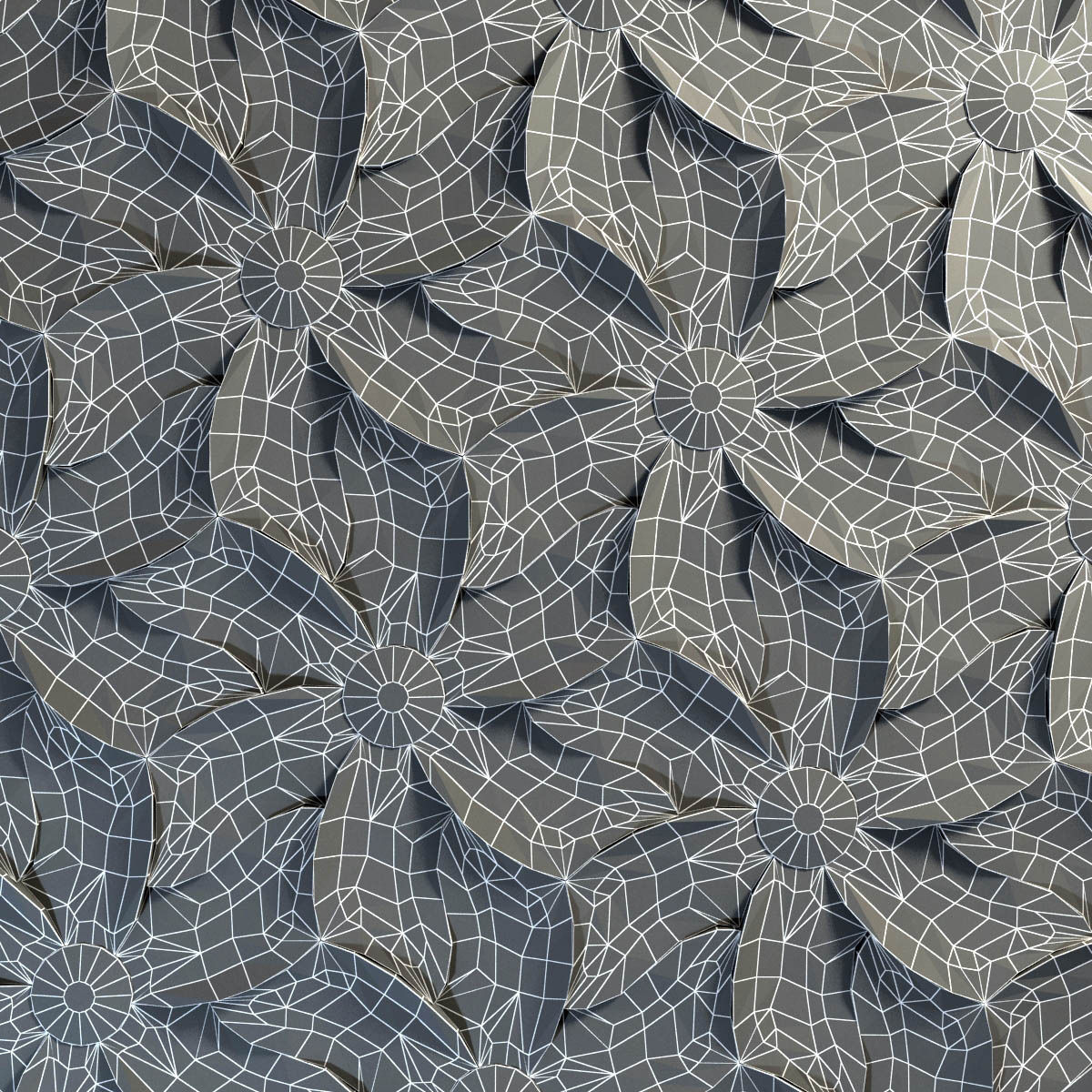 3d Tiles Kaza Concrete - Petal 3D model_2