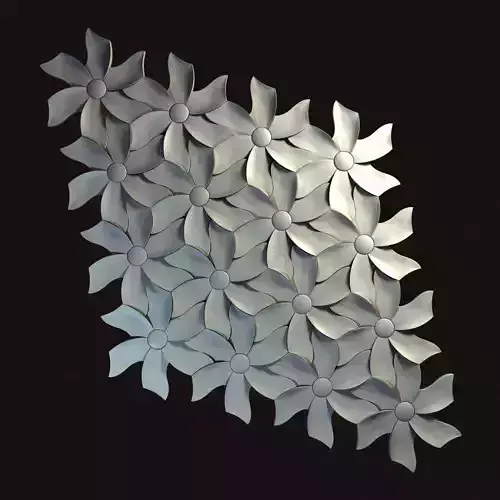 3d Tiles Kaza Concrete - Petal 3D model