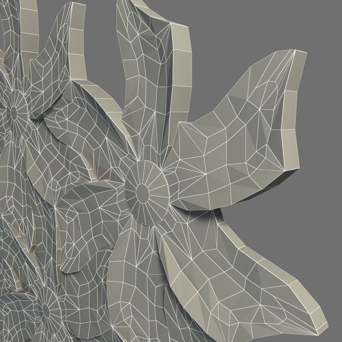 3d Tiles Kaza Concrete - Petal 3D model_3