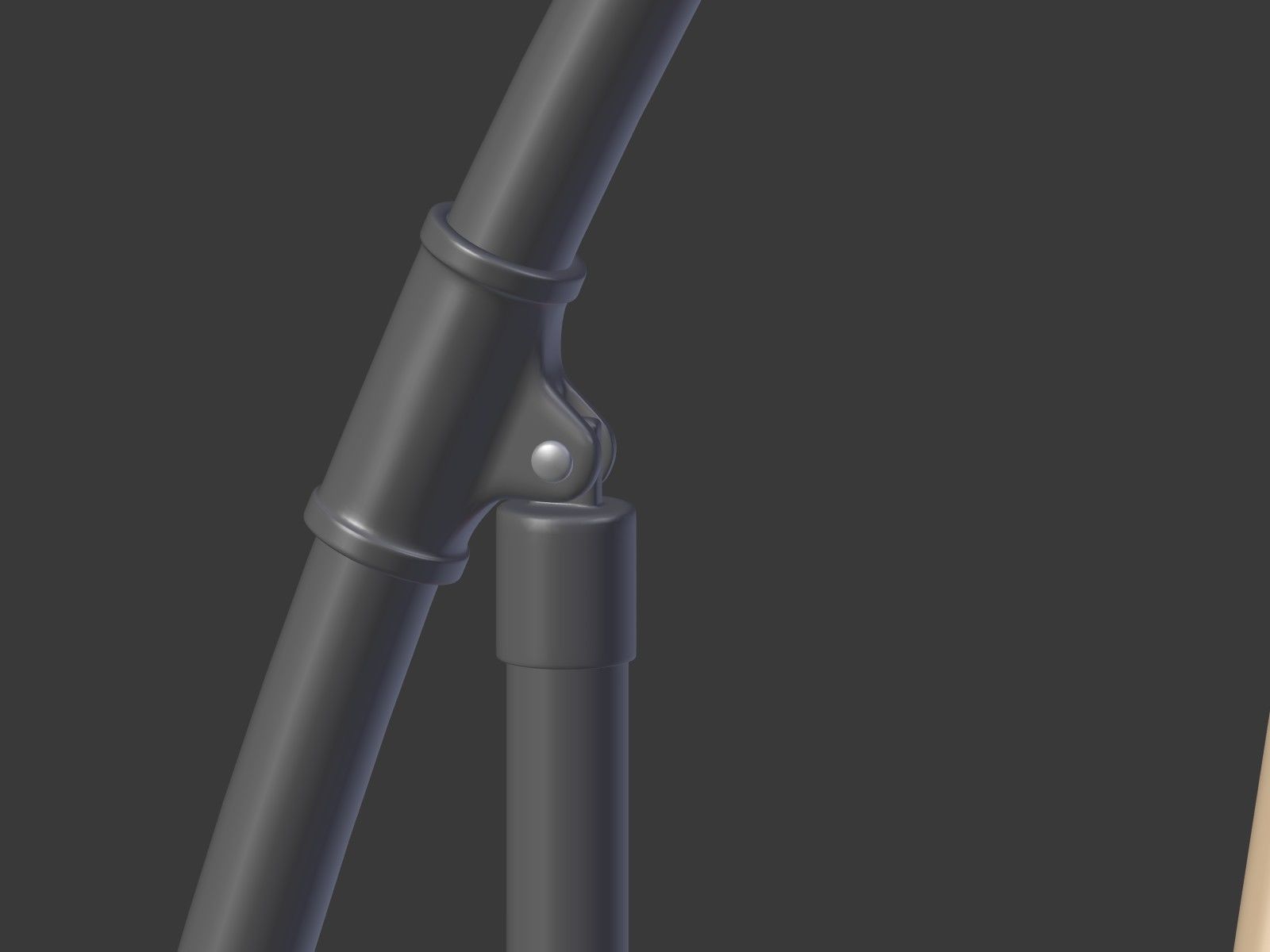 Umbrella Deck Parasol 1 Low-poly 3D model_22