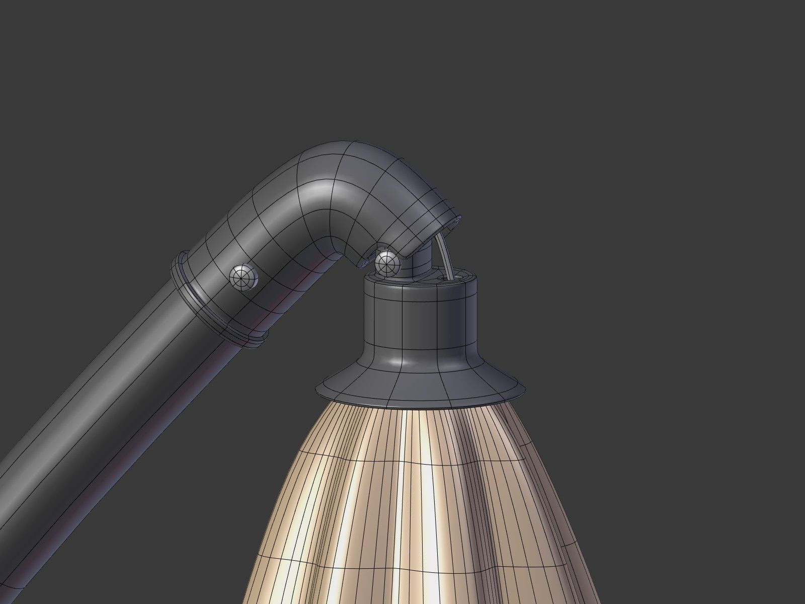 Umbrella Deck Parasol 1 Low-poly 3D model_25