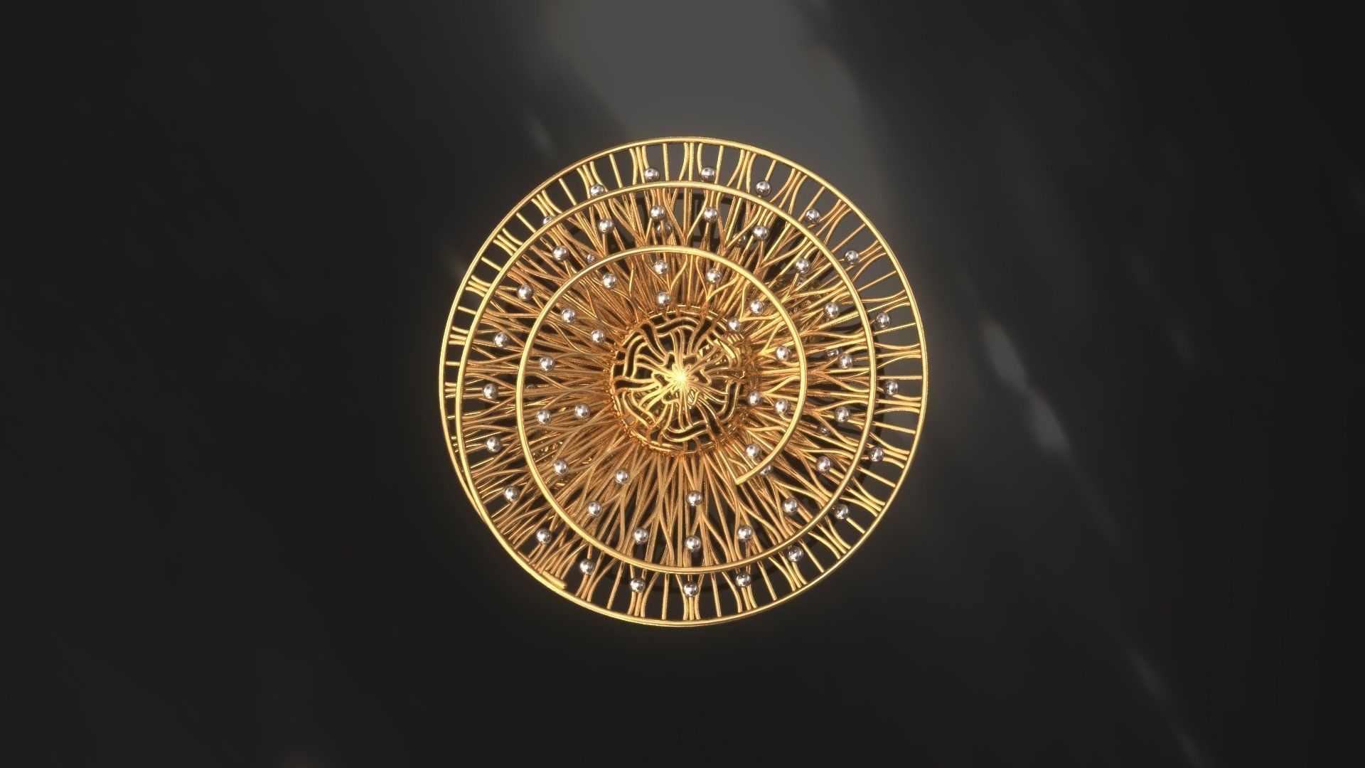 Electro-fusion fashion Gold Ring 3D print model_1