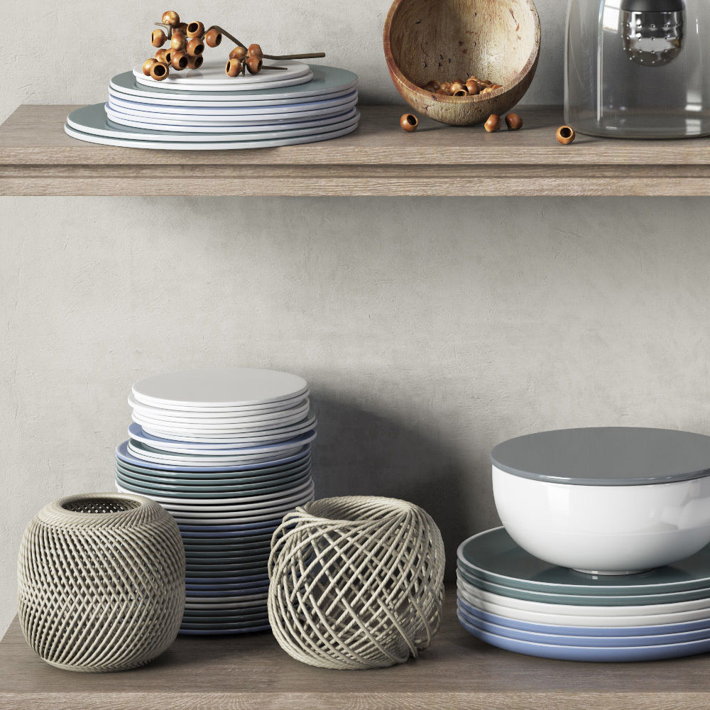 Scandinavian decorative set for the kitchen 3D model_5