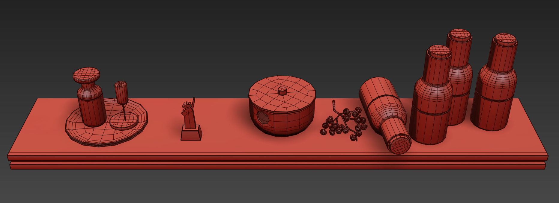 Scandinavian decorative set for the kitchen 3D model_14