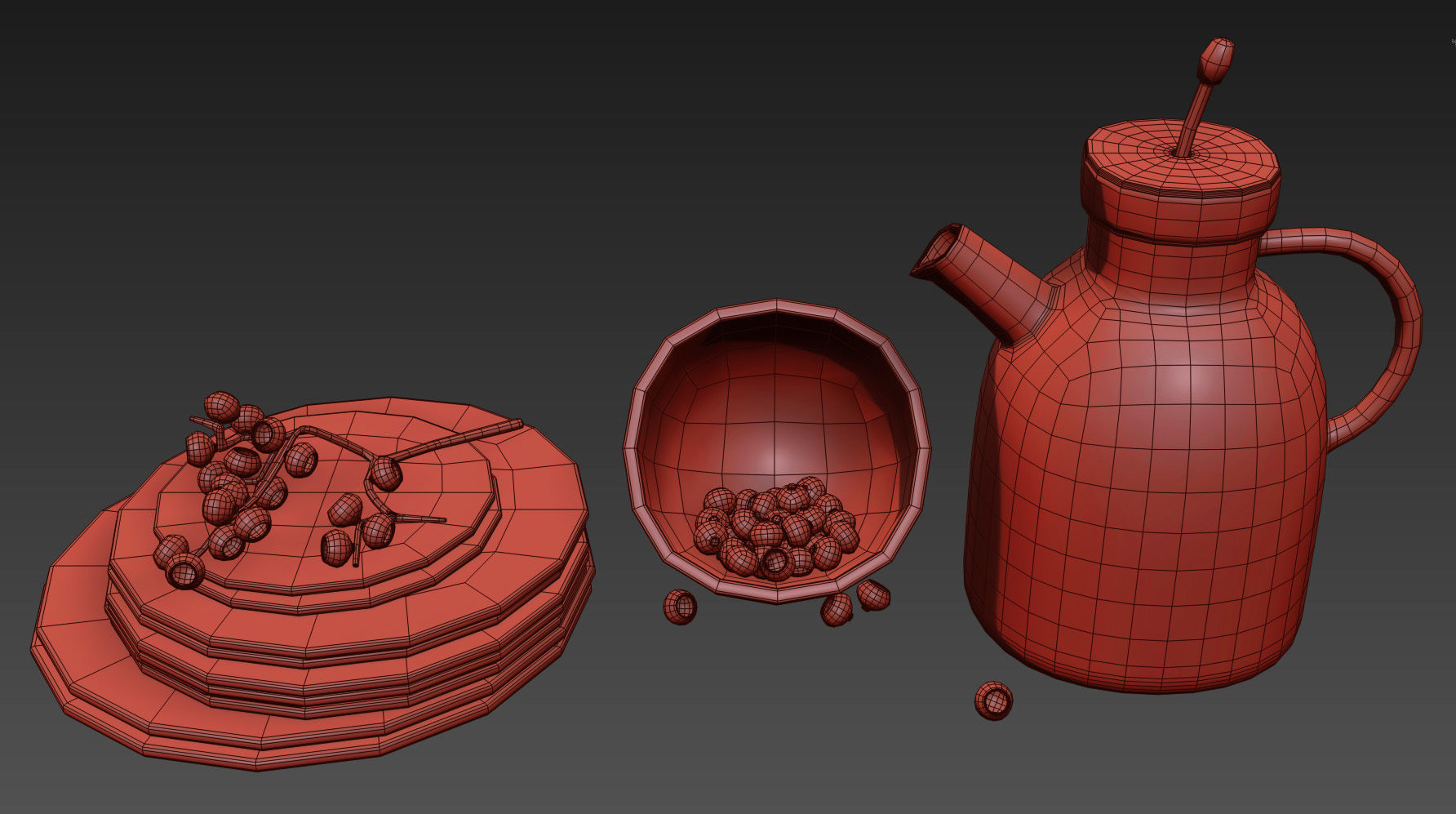 Scandinavian decorative set for the kitchen 3D model_17