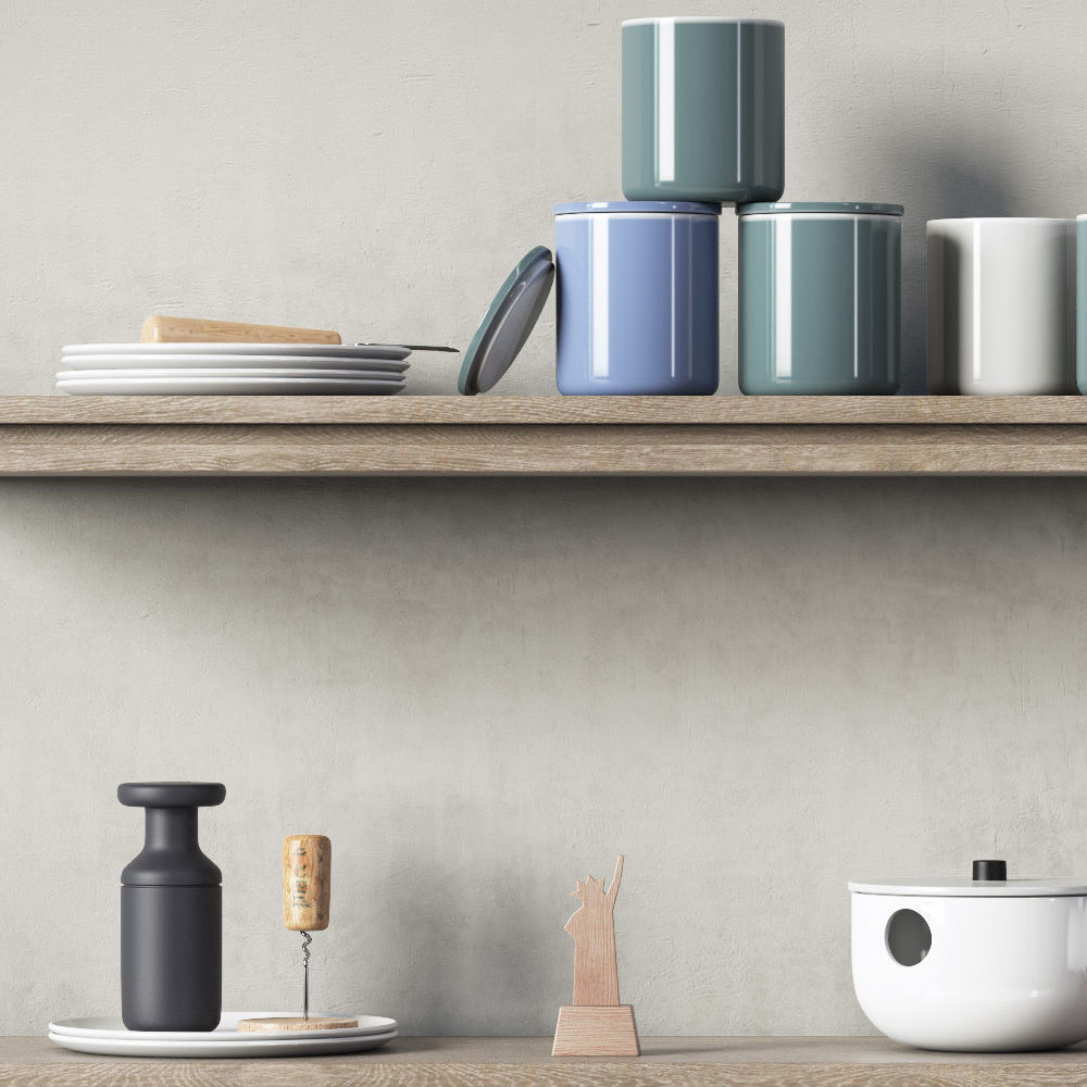 Scandinavian decorative set for the kitchen 3D model_1