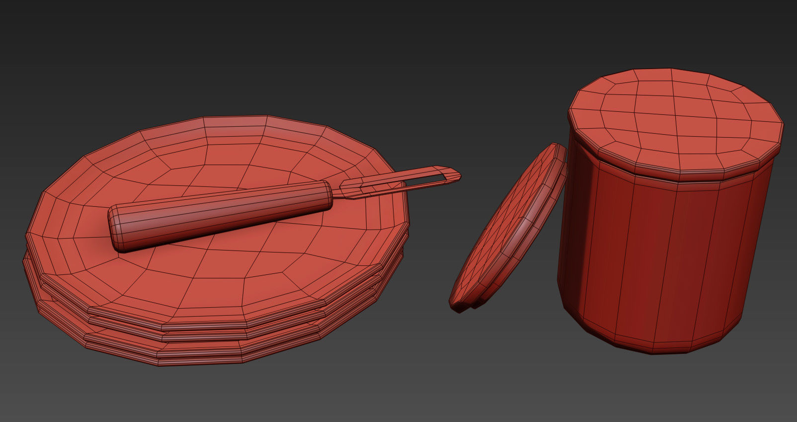 Scandinavian decorative set for the kitchen 3D model_20