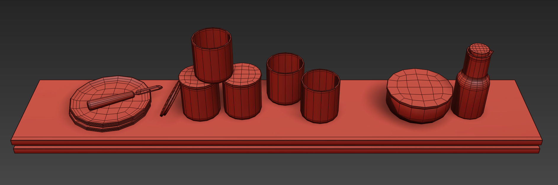 Scandinavian decorative set for the kitchen 3D model_13