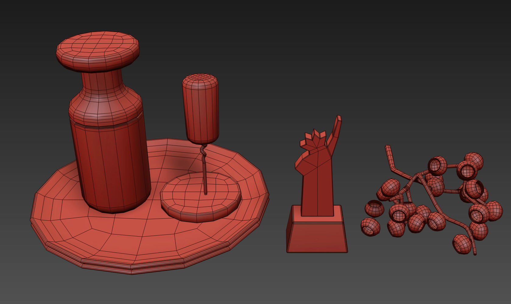 Scandinavian decorative set for the kitchen 3D model_19