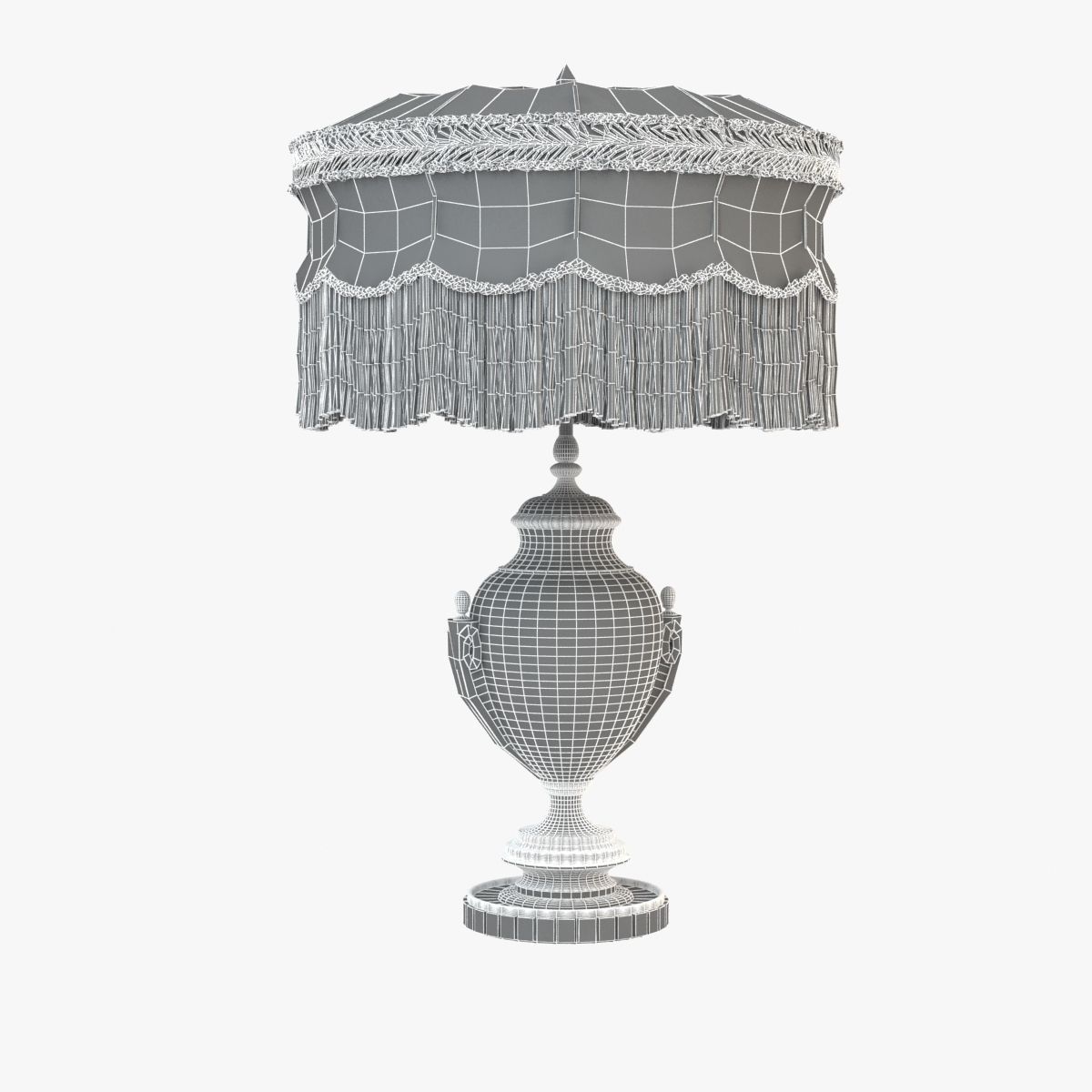Classic Antique Baroque Lamp 3D model_3