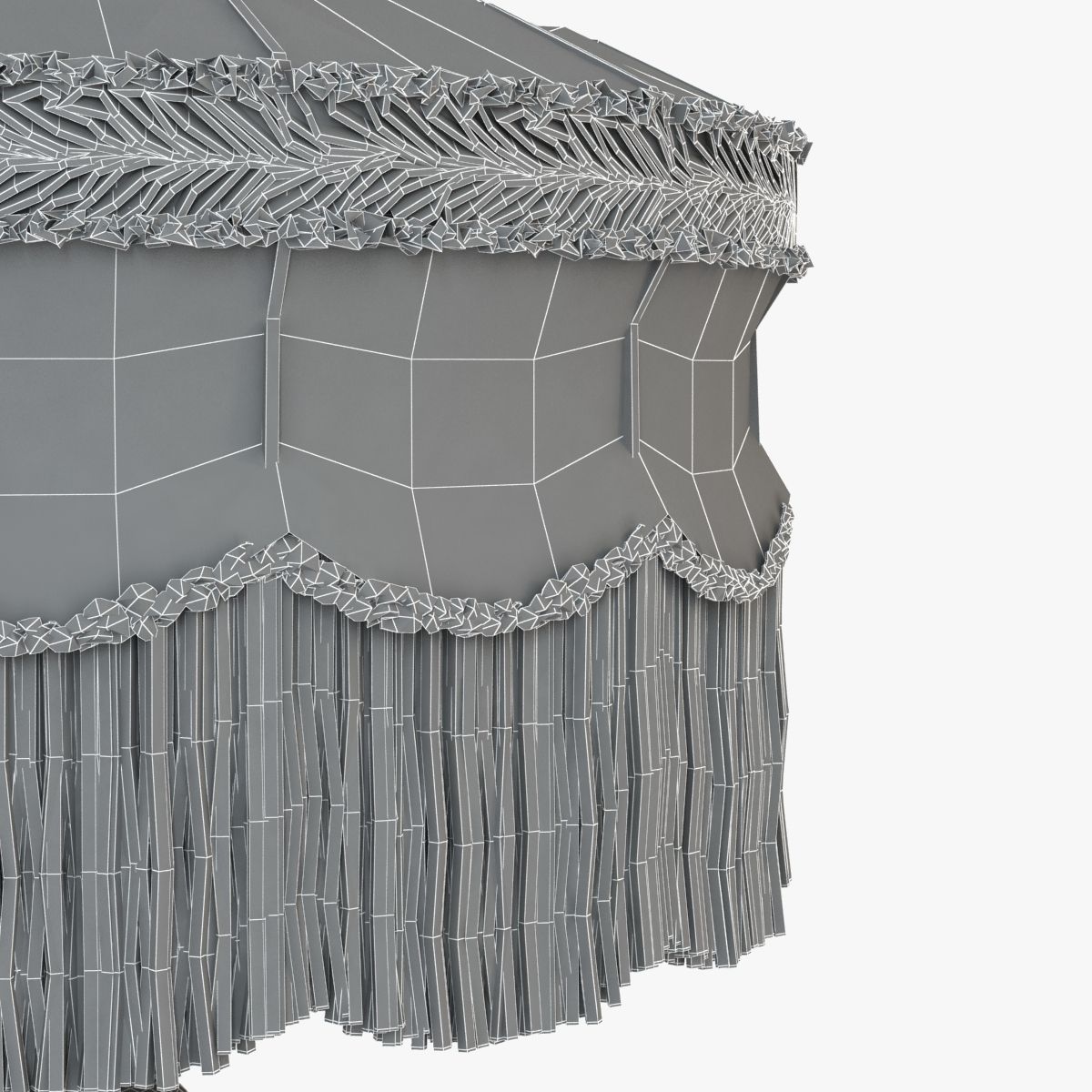 Classic Antique Baroque Lamp 3D model_11