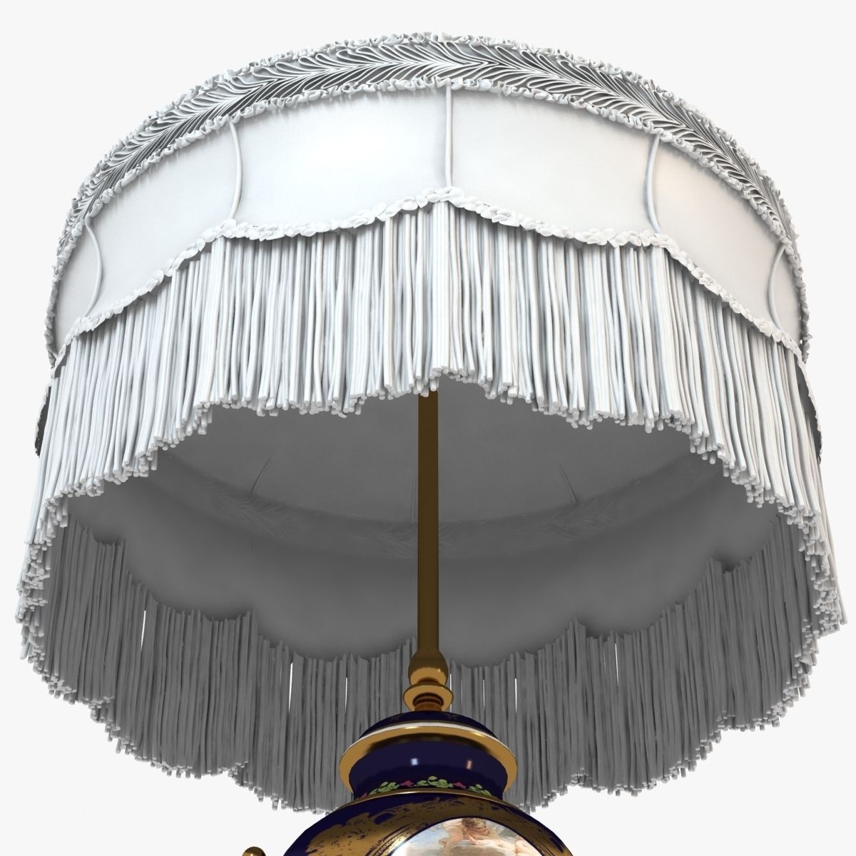 Classic Antique Baroque Lamp 3D model_9
