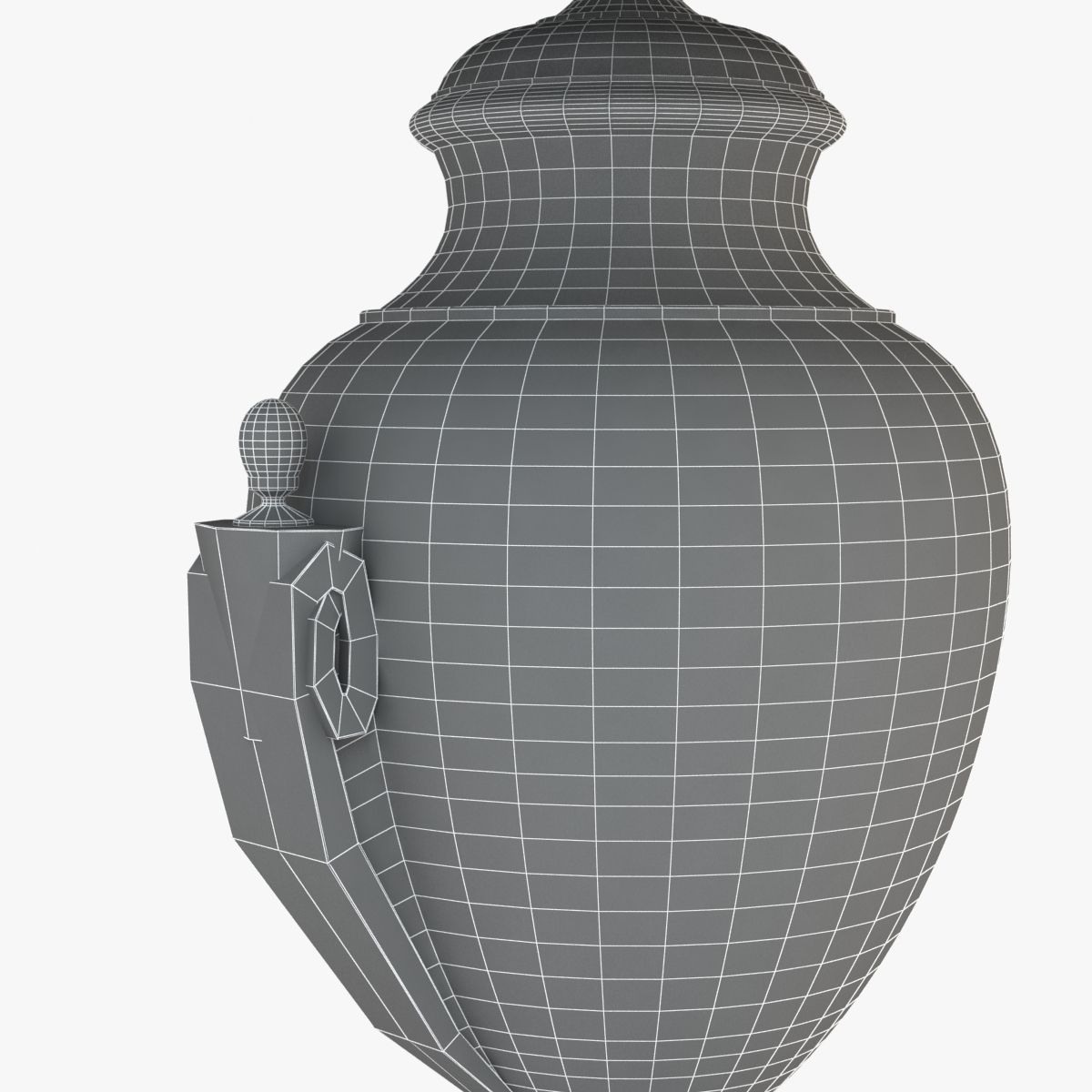 Classic Antique Baroque Lamp 3D model_4