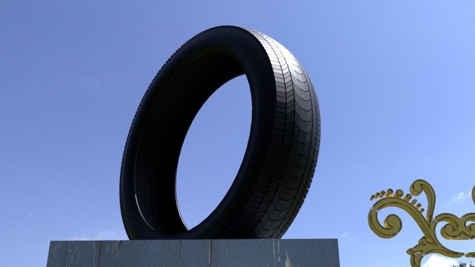 ORTAS TIRE NO 2 Low-poly 3D model_6