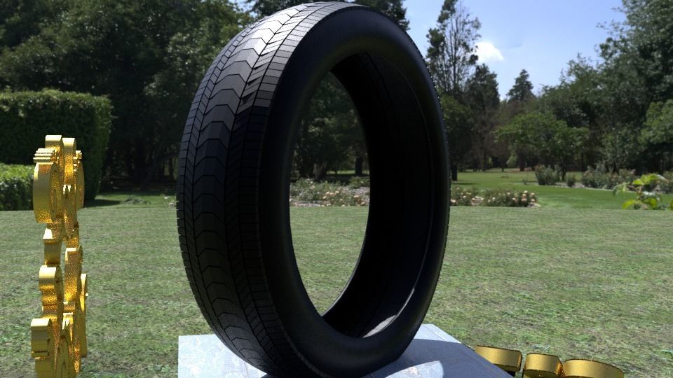 ORTAS TIRE NO 2 Low-poly 3D model_1