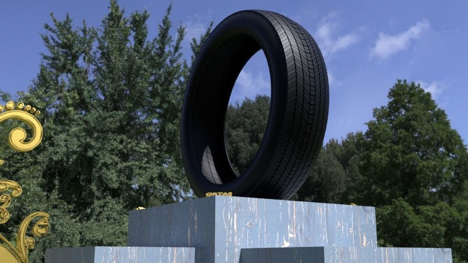 ORTAS TIRE NO 3 Low-poly 3D model_3