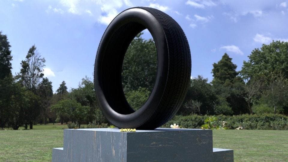 ORTAS TIRE NO 3 Low-poly 3D model_5