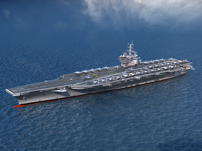 Aircraft Carrier  CVN76  USS Ronald Reagan 3D model