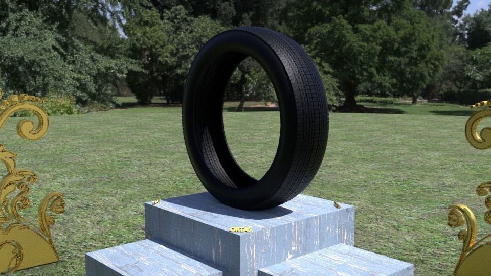 ORTAS TIRE NO 4 GAME READY Low-poly 3D model_15