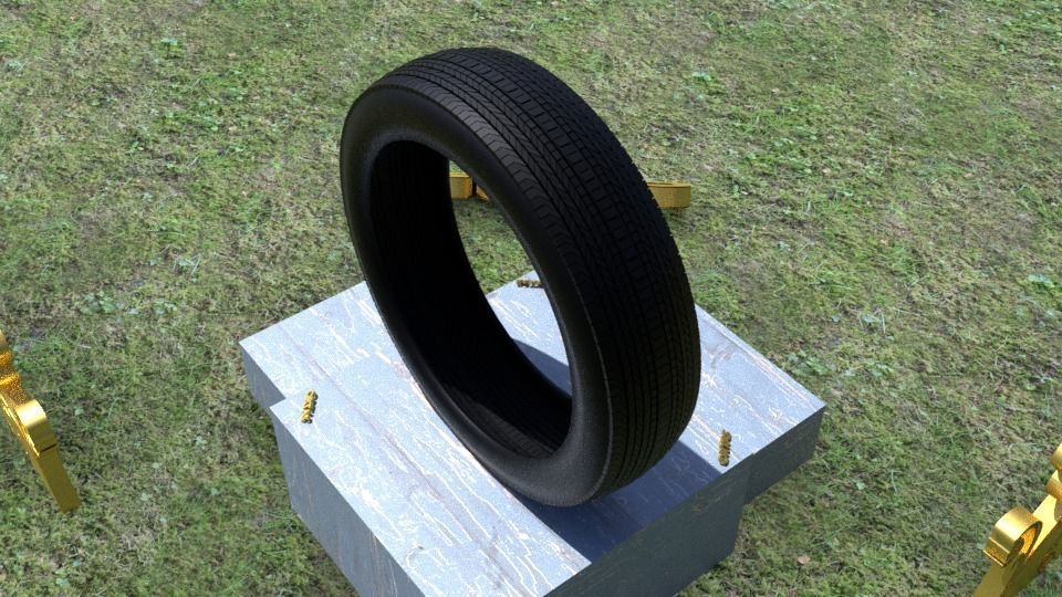 ORTAS TIRE NO 4 GAME READY Low-poly 3D model_5