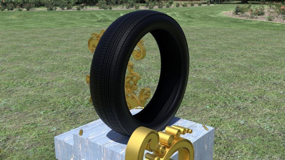 ORTAS TIRE NO 4 GAME READY Low-poly 3D model_2