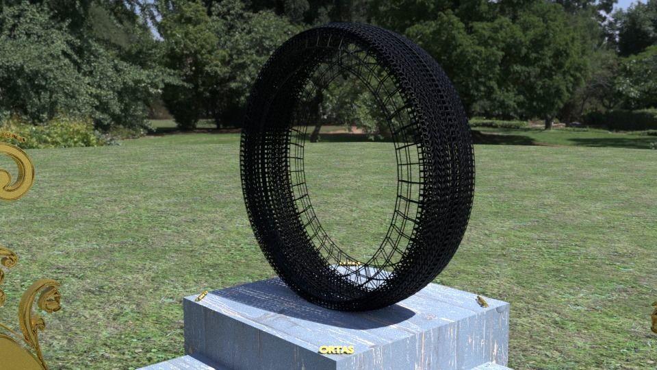 ORTAS TIRE NO 4 GAME READY Low-poly 3D model_8