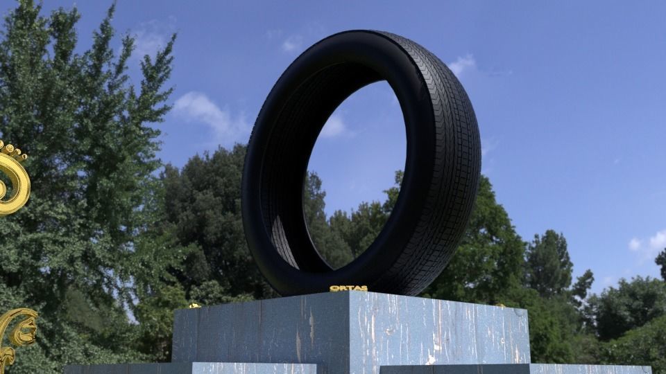 ORTAS TIRE NO 4 GAME READY Low-poly 3D model_6