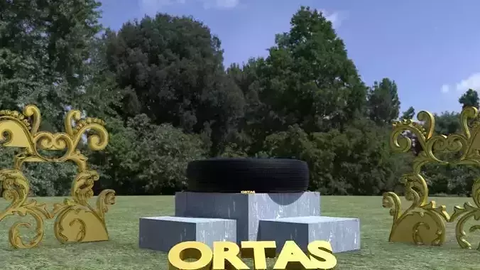 ORTAS TIRE NO 4 GAME READY Low-poly 3D model