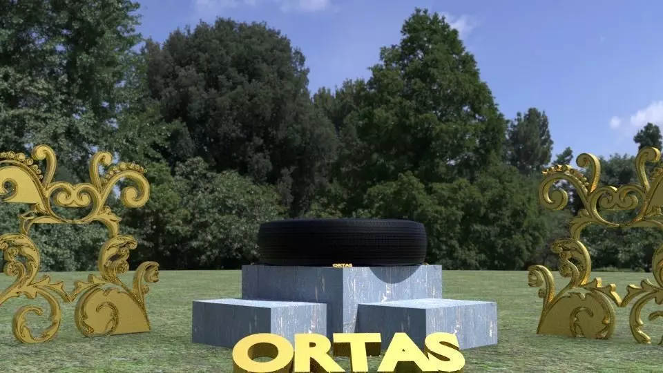 ORTAS TIRE NO 4 GAME READY Low-poly 3D model_0