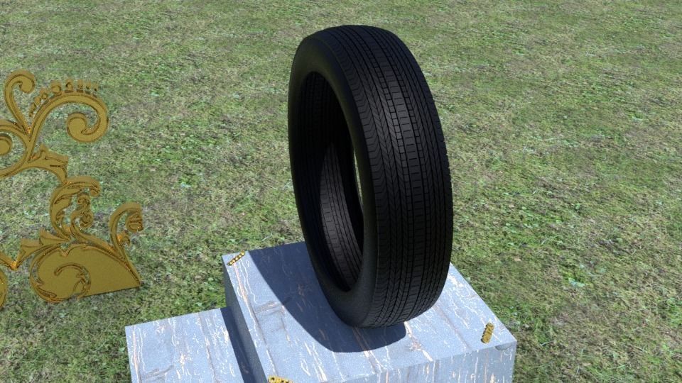 ORTAS TIRE NO 4 GAME READY Low-poly 3D model_3